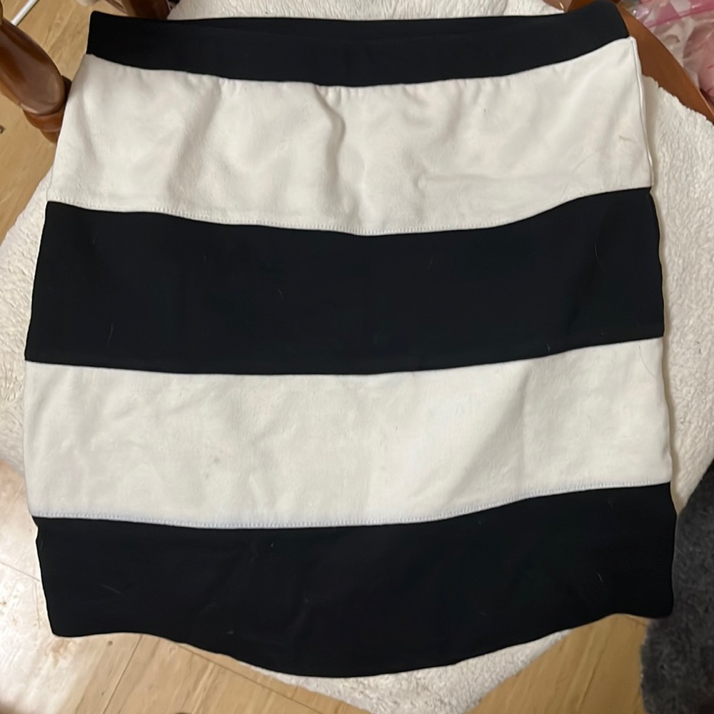 black and white skirt